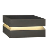 Square Black Solar Post Lights for Outdoor Deck Pillar Lighting