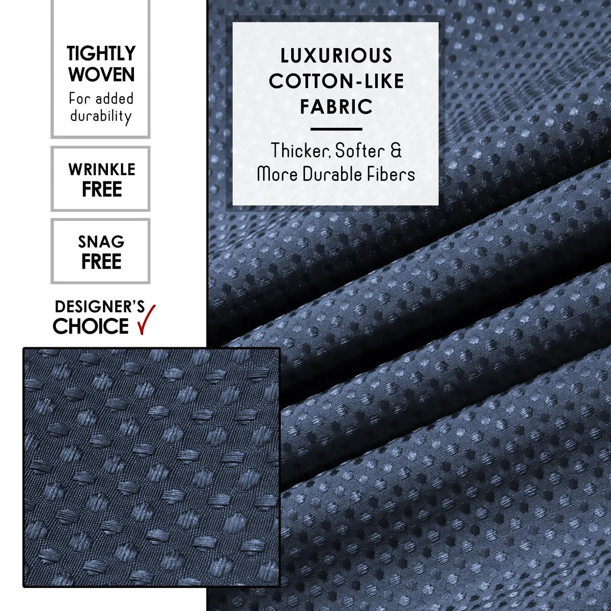 Blackout Curtain Set with Thermal Coated Lining for Bedroom