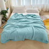 Lightweight Cotton Muslin Throw Blanket Soft Breathable Layer