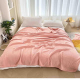 Lightweight Cotton Muslin Throw Blanket Soft Breathable Layer