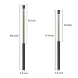 Black LED Cylinder Bollard Light for Outdoor Landscape Pathway
