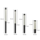 Black LED Cylinder Bollard Light for Outdoor Landscape Pathway