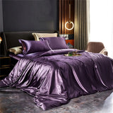 Mulberry Silk Bedding Set with Duvet Cover Sheet and Pillowcases