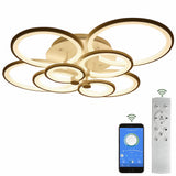 Multi Ring Ceiling Lights Elegant Unique Overlapping Rings Lamp