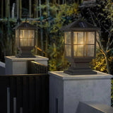 Stone Light Pillar Traditional Black Waterproof LED Light