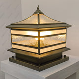 Copper Solar Pillar Light for Outdoor Fence Post Garden Deck