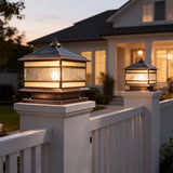 Copper Solar Pillar Light for Outdoor Fence Post Garden Deck