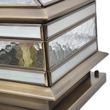 Copper Solar Pillar Light for Outdoor Fence Post Garden Deck