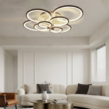 Multi Ring Ceiling Lights Elegant Unique Overlapping Rings Lamp