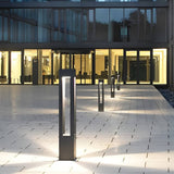 Modern Black LED Bollard Garden Light for Outdoor Landscape Pathway
