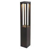 Modern Black LED Bollard Garden Light for Outdoor Landscape Pathway